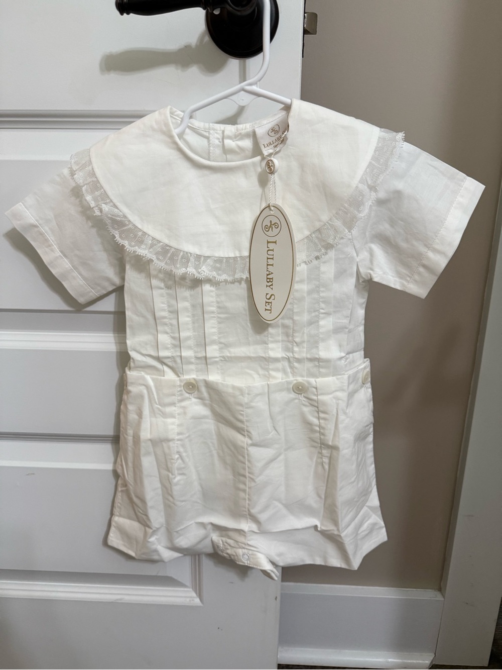 Lullaby Set White Baby One-Piece Romper